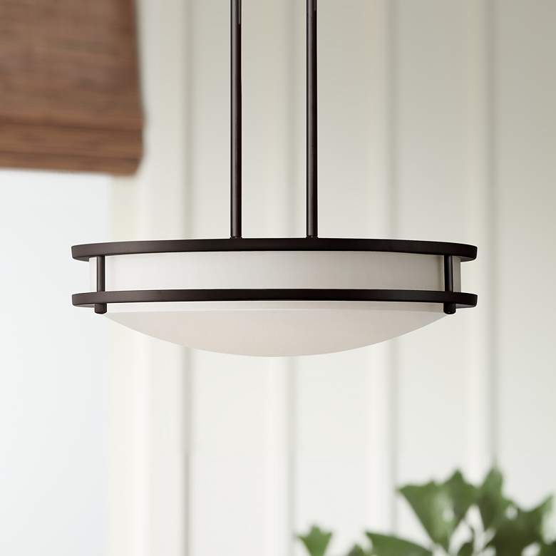 Image 1 Solero 16" Wide Bronze LED Pendant Light