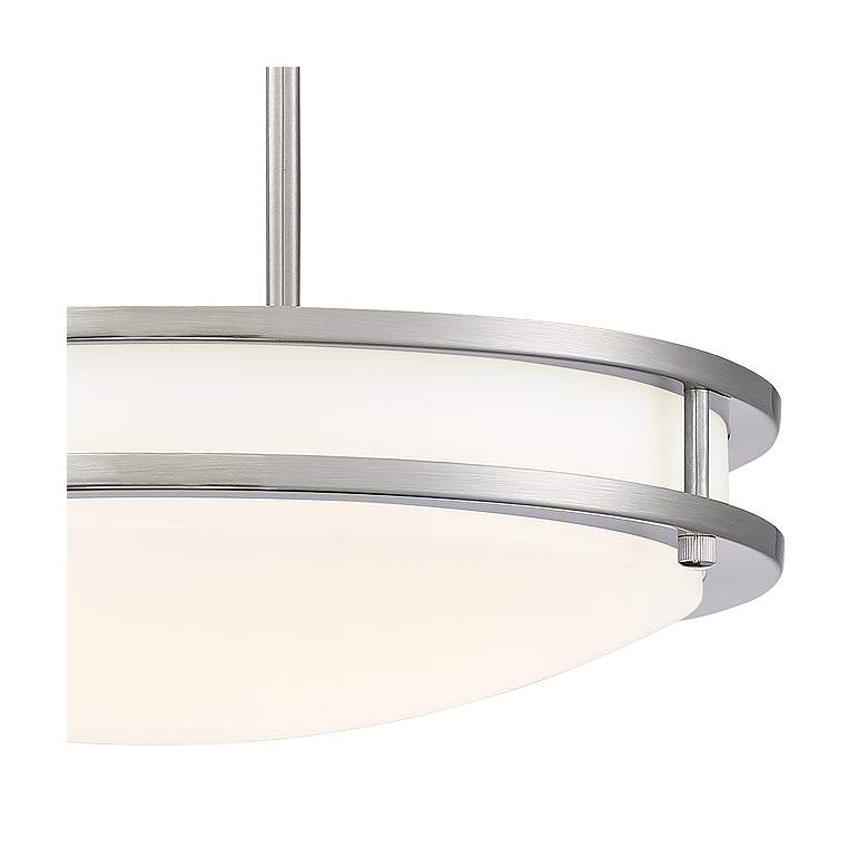 Image 3 Solero 16 inch Wide Brushed Nickel LED Pendant Light more views