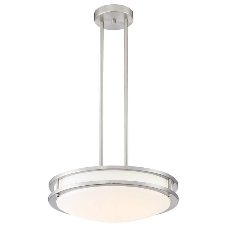 Image 4 Solero 16 inch Wide Brushed Nickel LED Pendant Light more views