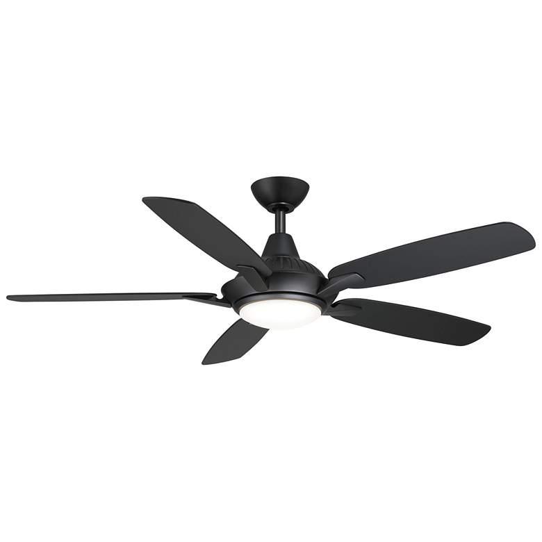 Image 1 Solero 52" Matte Black Finish Ceiling Fan by Wind River