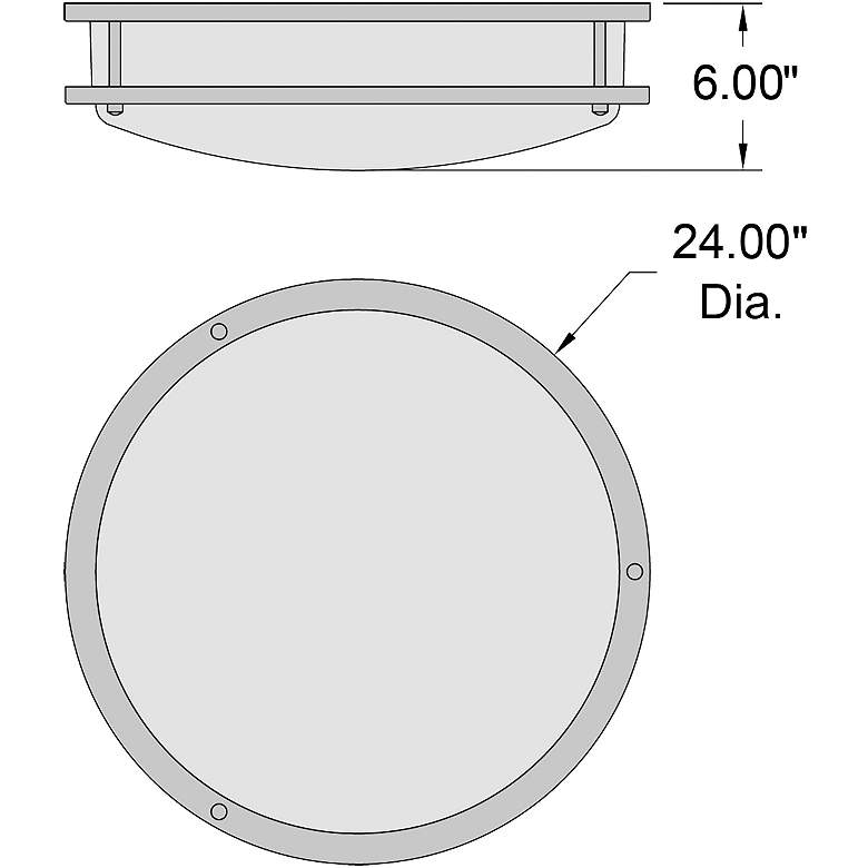 Image 2 Solero - Flush Mount - LED - 24"D - Steel Finish - Acrylic Lens Diffus more views