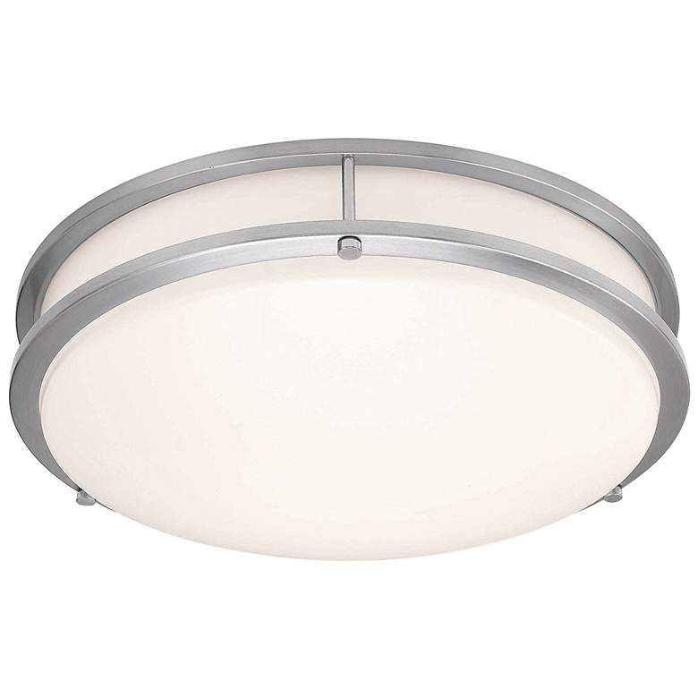 Image 1 Solero II 12 inch LED Flush Mount - Brushed Steel