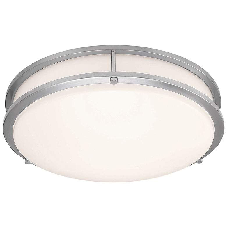 Image 1 Solero II 14" LED Flush Mount - Brushed Steel