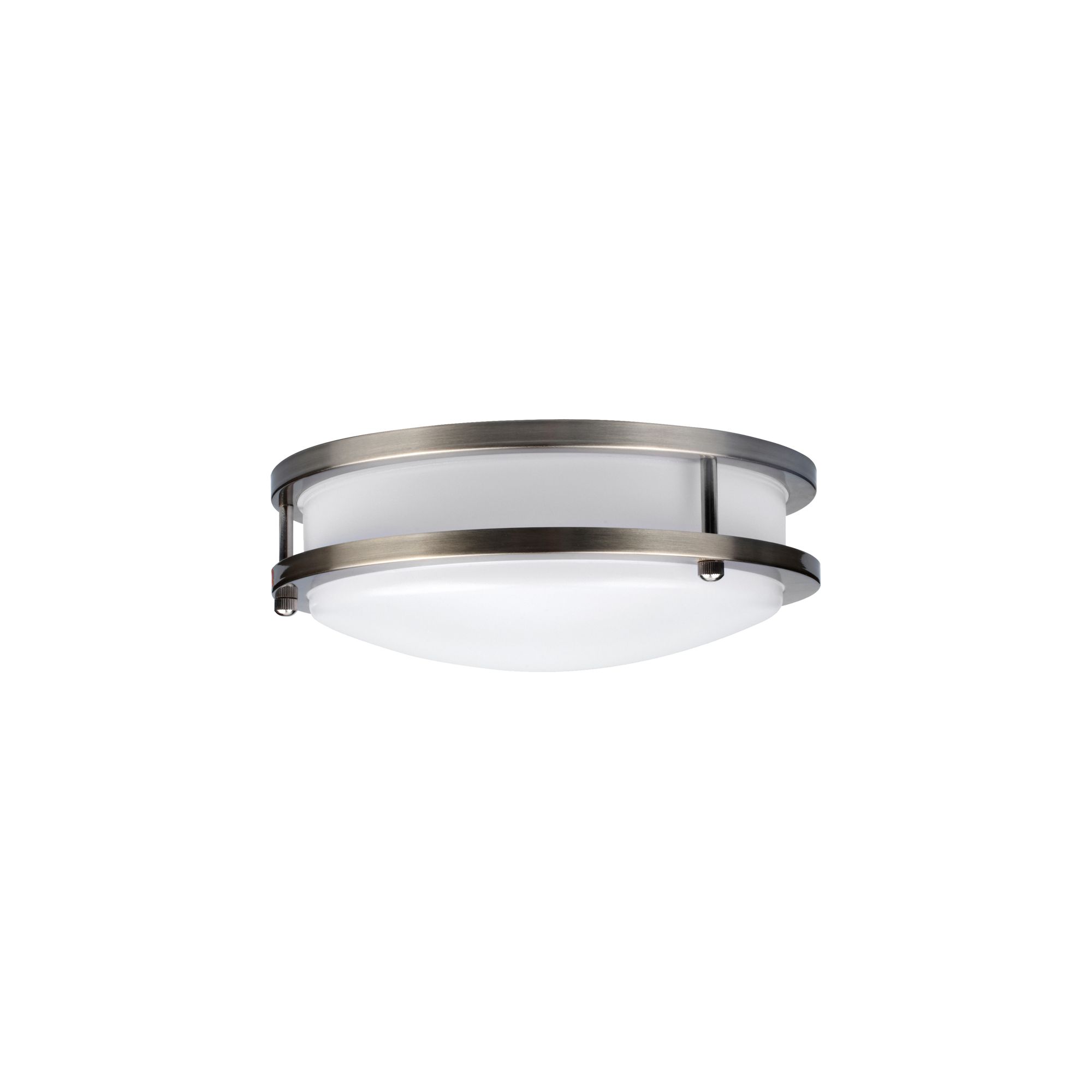 Image 3 Solero II 14" Wide Brushed Steel LED Flush Mount w/ Acrylic Lens more views