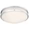 Solero II 18.5" Wide Chrome LED Flush Mount with Acrylic Lens