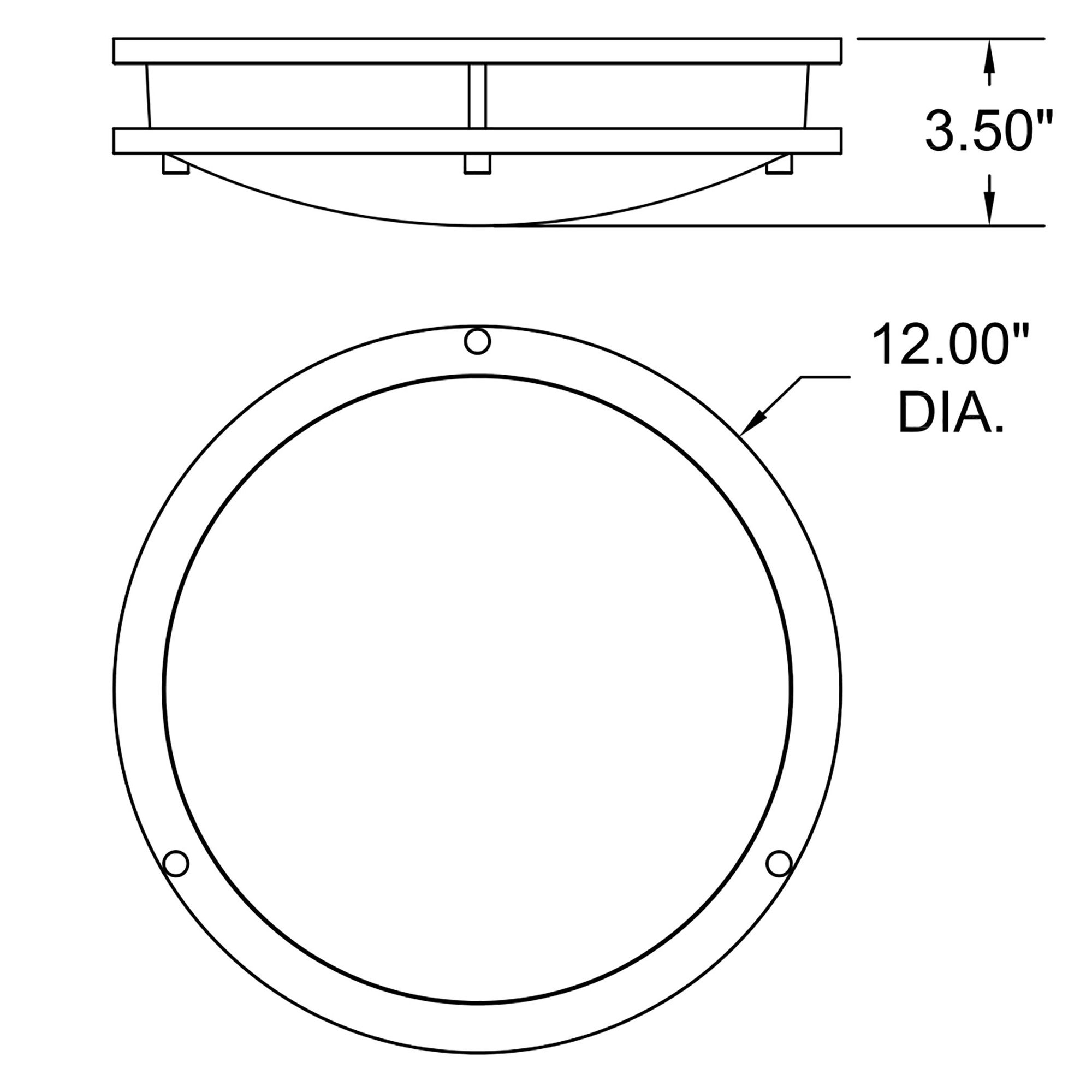 Image 3 Solero III 12" Brushed Steel LED Flush Mount more views