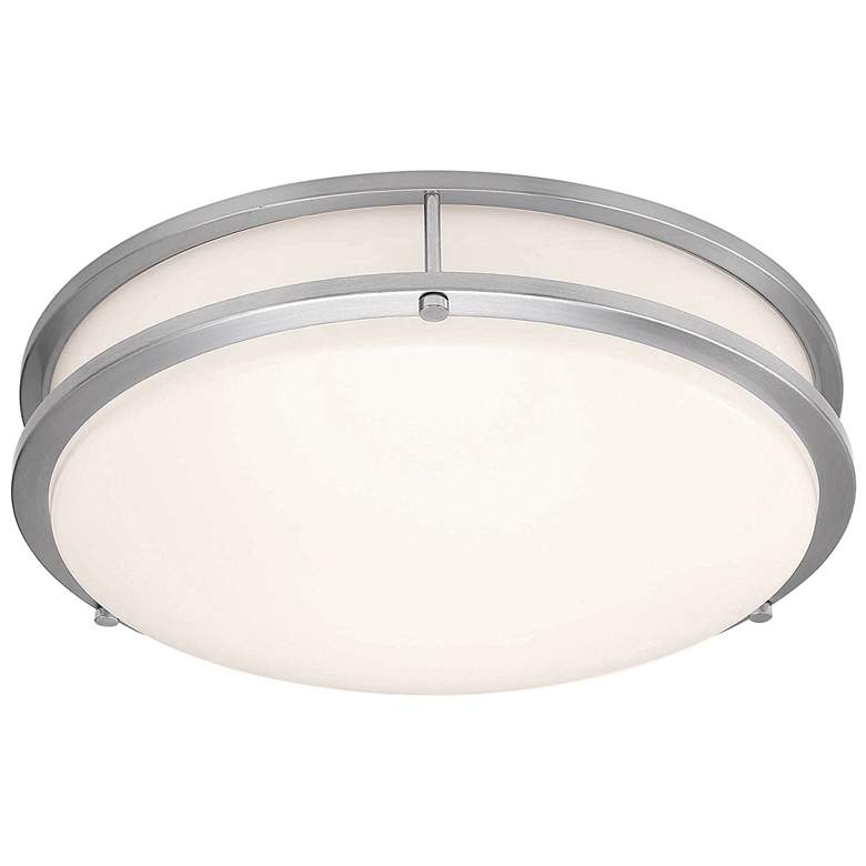 Image 1 Solero III 16" Wide Brushed Steel LED Ceiling Light