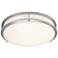 Solero III 16" Wide Brushed Steel LED Ceiling Light