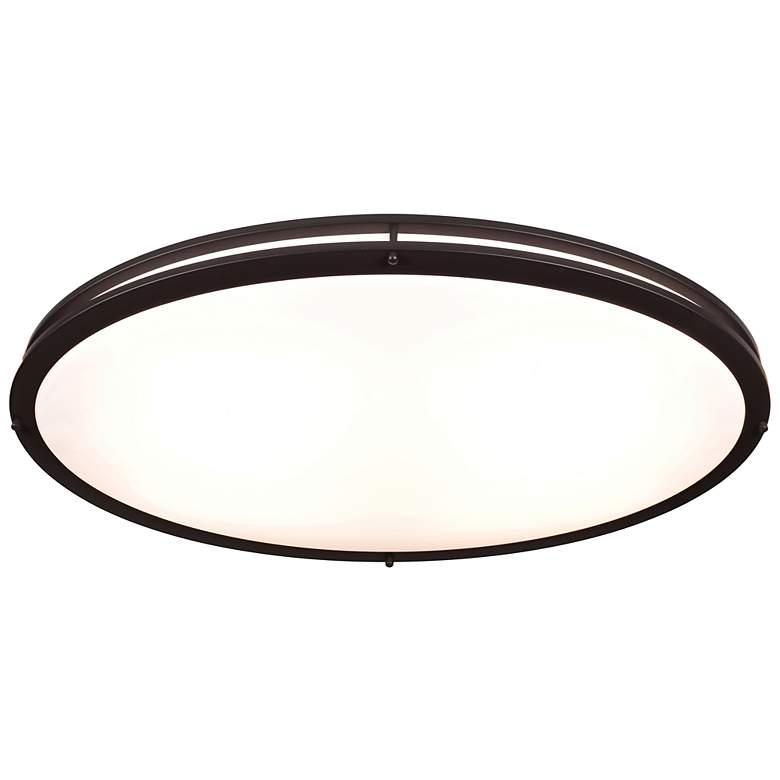 Image 1 Solero III 18" Oval Bronze LED Flush Mount