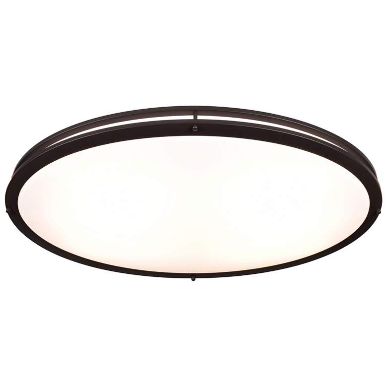 Image 1 Solero - Oval LED Flush Mount - Bronze Finish - Acrylic Lens Diffuser
