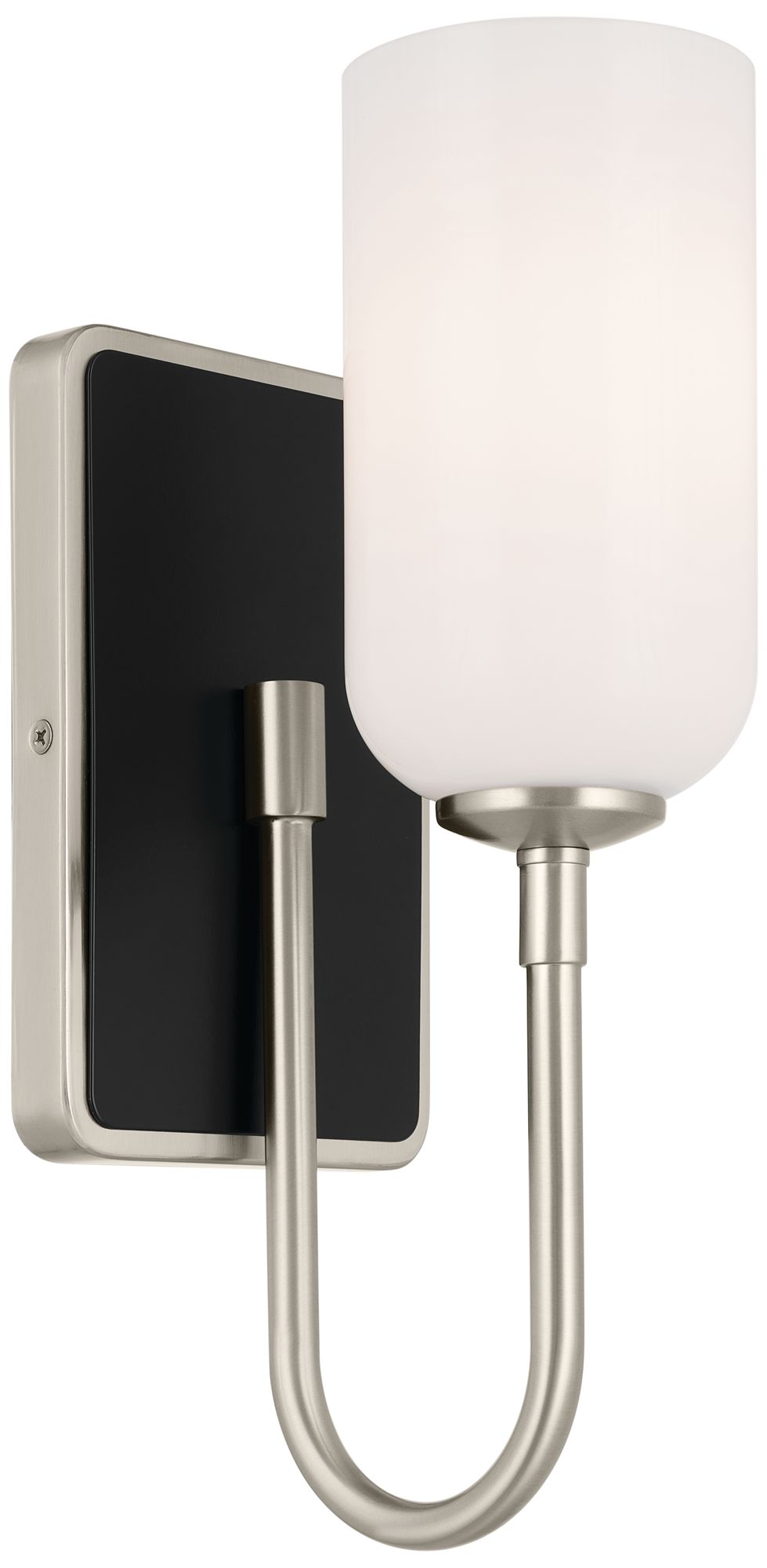 Thumbnail1 of Solia 13.5 Inch 1 Light Wall Sconce in Brushed Nickel with Black