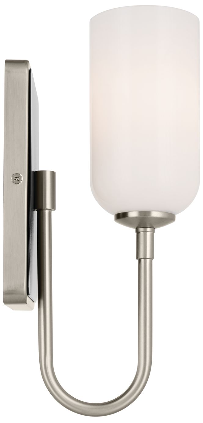 Thumbnail3 of Solia 13.5 Inch 1 Light Wall Sconce in Brushed Nickel with Black more views