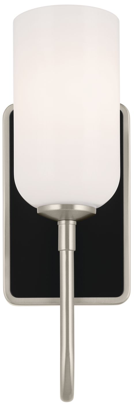 Thumbnail4 of Solia 13.5 Inch 1 Light Wall Sconce in Brushed Nickel with Black more views