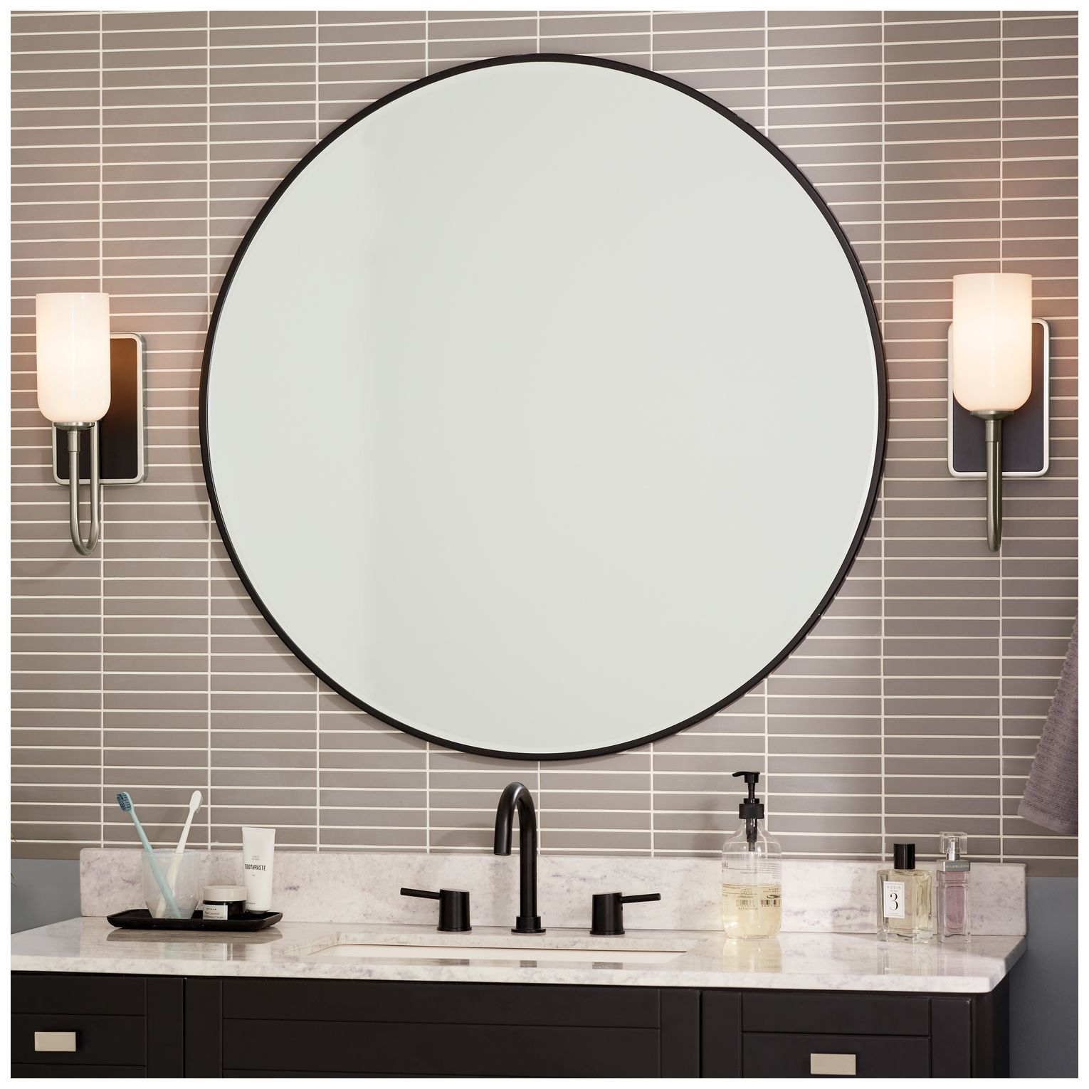 Solia 13.5 Inch 1 Light Wall Sconce in Brushed Nickel with Black