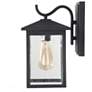 2_Solibur 11.4" High Black Glass Outdoor Wall Light more views