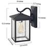 4_Solibur 11.4" High Black Glass Outdoor Wall Light more views