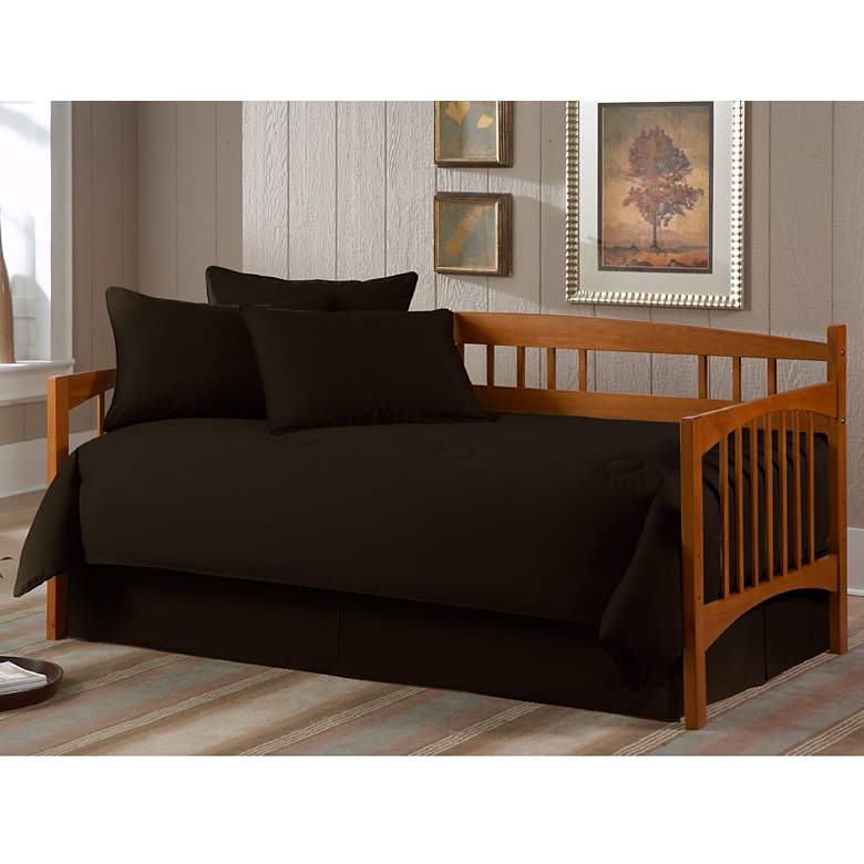 Image 1 Solid Black Paramount 5-Piece Daybed Bedding Set