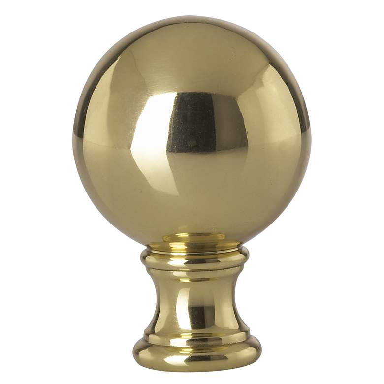 Image 1 Solid Brass Ball Lamp Shade Finial