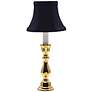 Solid Brass Black Shade 13 1/2" High Window Light Accent Lamp