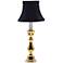 Solid Brass Black Shade 13 1/2" High Window Light Accent Lamp