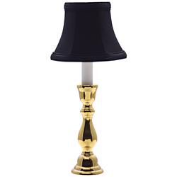 Solid Brass Black Shade 13 1/2&quot; High Window Light Accent Lamp