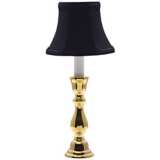 Solid Brass Black Shade 13 1/2&quot;H Window Light Accent Lamp