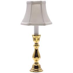 Solid Brass White Shade 13 1/2&quot; High Window Light Accent Table Lamp