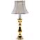 Solid Brass White Shade 13 1/2" High Window Light Accent Table Lamp