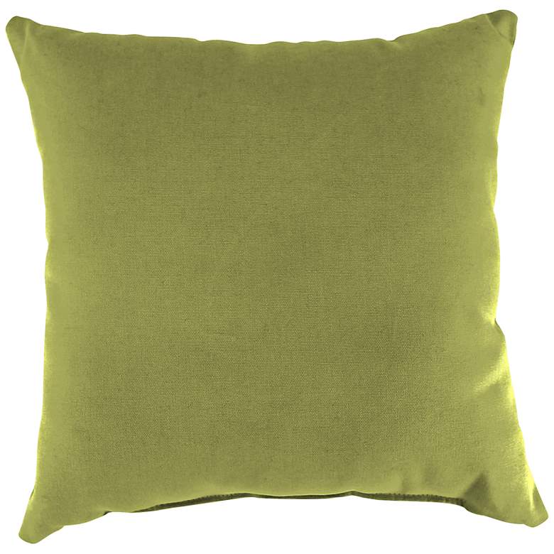 Image 1 Solid Pesto Colored 18 inch Square Outdoor Toss Pillow