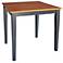 Solid Wood 30" Square Black and Cherry Wood Shaker Leg Table