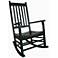 Solid Wood Black  Porch Rocker Chair