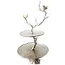 Solikka 2-Tiered Tree Branch 24" High Aluminum Stand