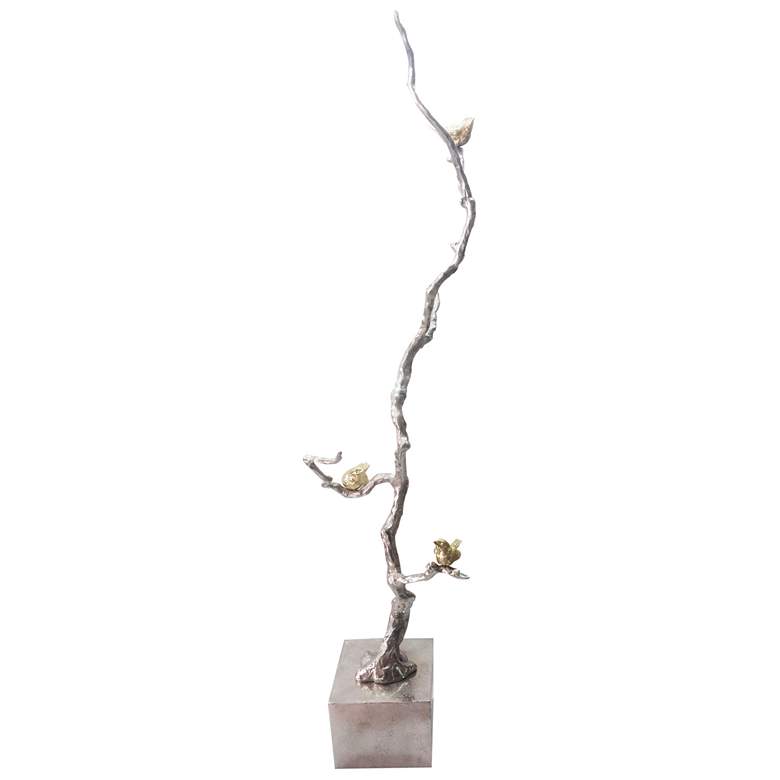 Image 1 Solikka Tall Tree Branch 37" High Aluminum Sculpture