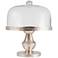 Solis 12 3/4" Wide Light Bronze with Glass Dome Cake Stand