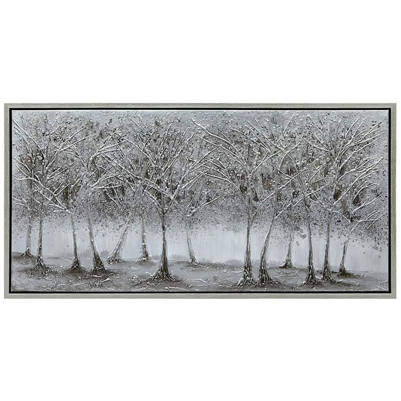 Image 2 Solitary Field 48 inchW Textured Metallic Framed Canvas Wall Art