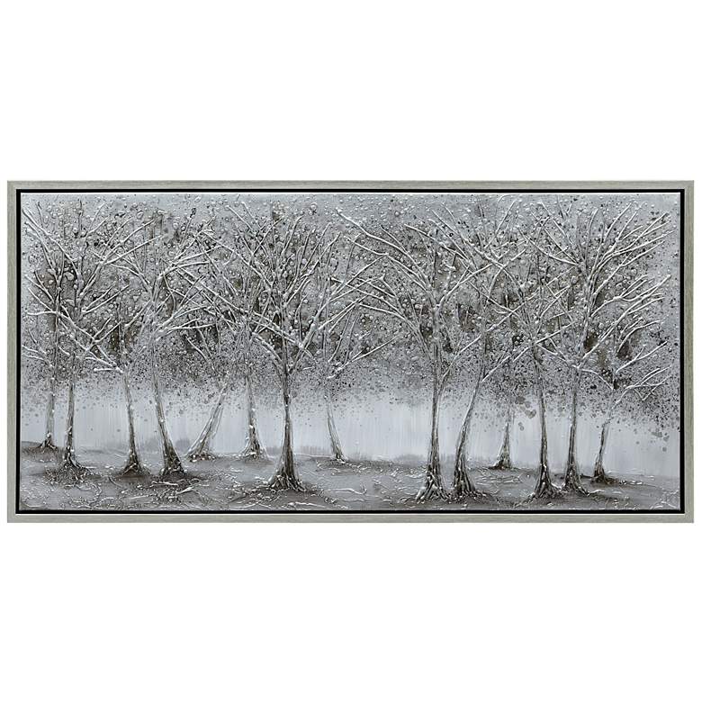 Image 2 Solitary Field 48"W Textured Metallic Framed Canvas Wall Art