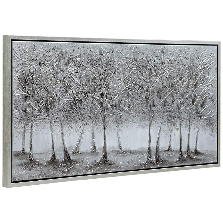 Image 6 Solitary Field 48"W Textured Metallic Framed Canvas Wall Art more views