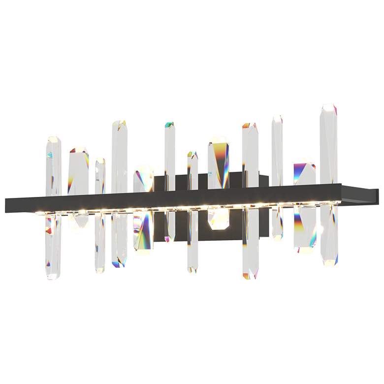 Image 1 Solitude 10.6 inch High Crystal Accented Black LED Sconce