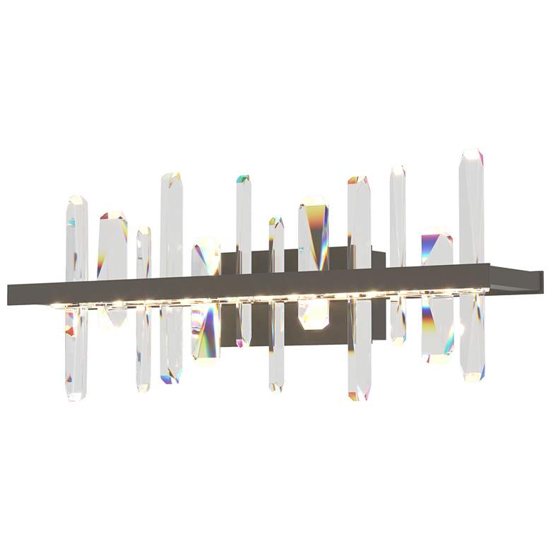 Image 1 Solitude 10.6" High Crystal Accented Dark Smoke LED Sconce