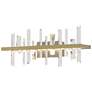 Solitude 10.6" High Crystal Accented Modern Brass LED Sconce