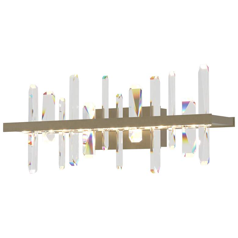 Image 1 Solitude 10.6 inch High Crystal Accented Soft Gold LED Sconce