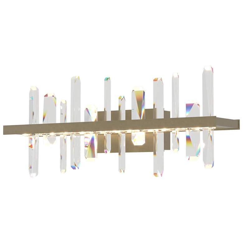 Image 1 Solitude 10.6" High Crystal Accented Soft Gold LED Sconce