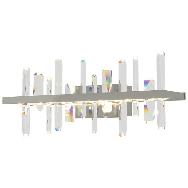 Image 1 Solitude 10.6 inch High Crystal Accented Sterling LED Sconce