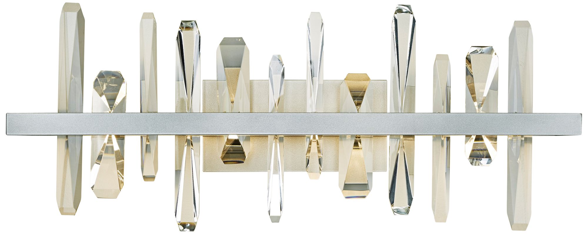 Image 2 Solitude 10.6" High Vintage Platinum And Crystal LED Sconce more views