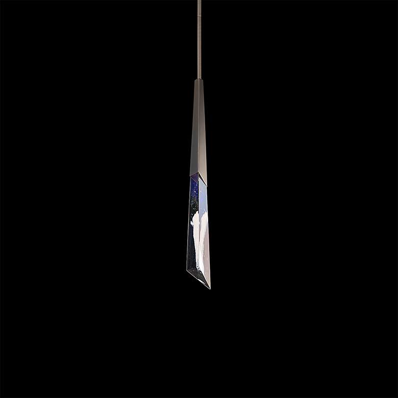 Image 2 Solitude 18.5"H x 6.5"W 1-Light Crystal Mini-Pendant in Antique N more views