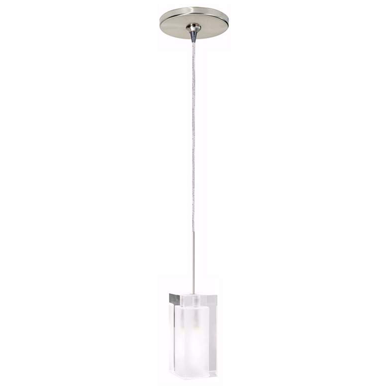 Image 1 Solitude 2 1/2 inch Wide Satin Nickel Freejack Mini Pendant