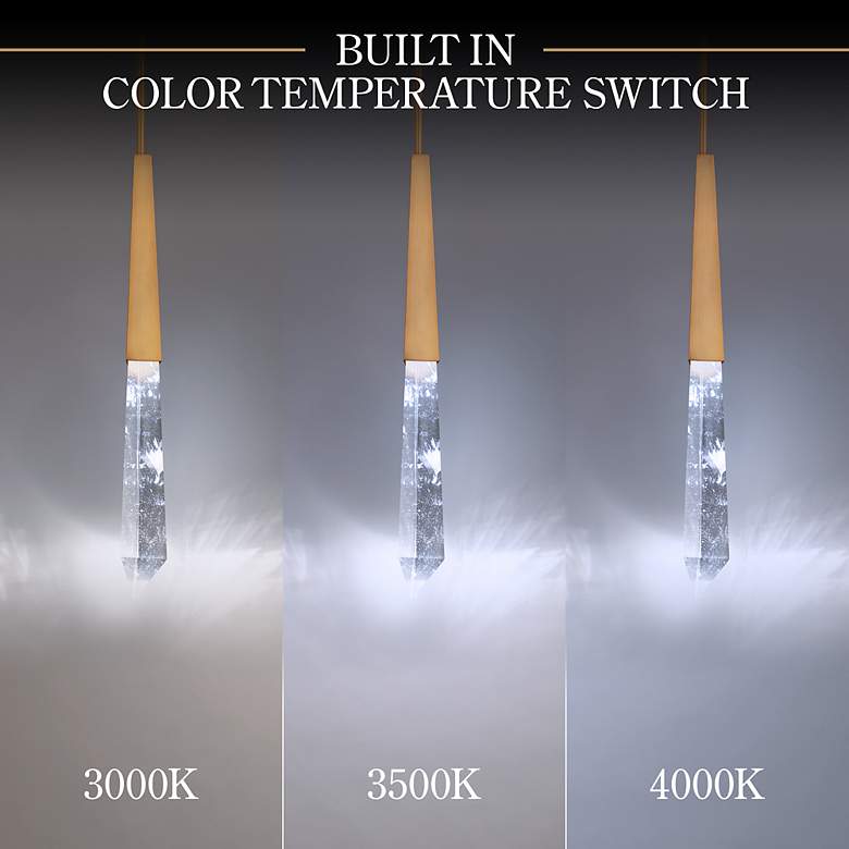 Image 2 Solitude 22"H x 40"W 14-Light Crystal Multi-Light Pendant in Aged more views