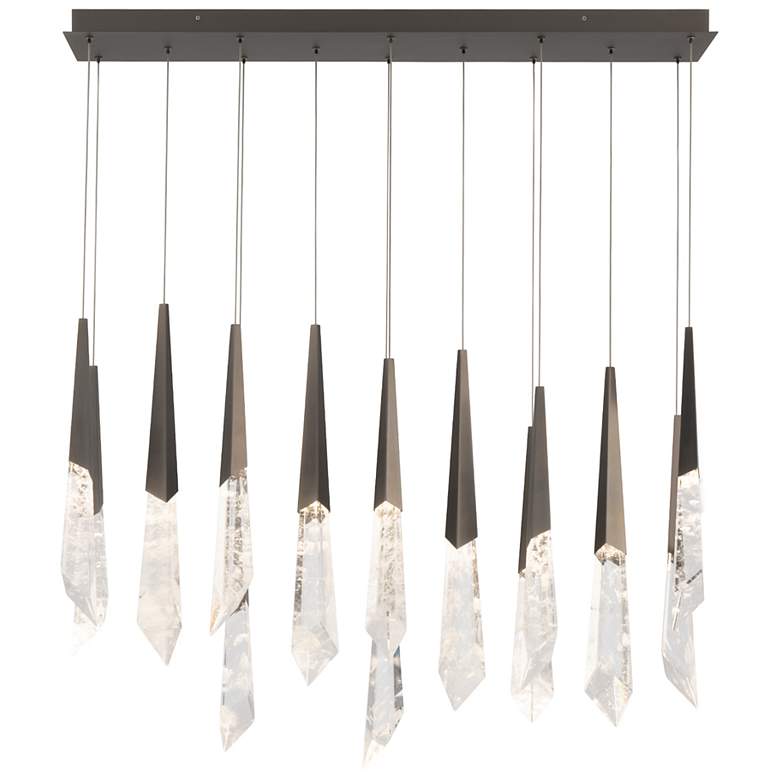Image 1 Solitude 22"H x 40"W 14-Light Crystal Multi-Light Pendant in Anti