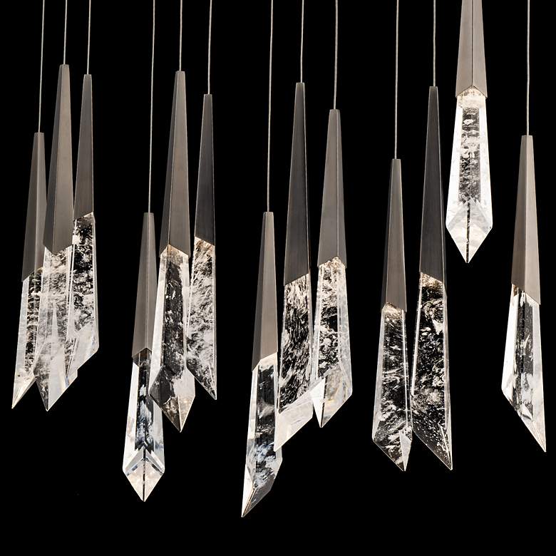 Image 3 Solitude 22"H x 40"W 14-Light Crystal Multi-Light Pendant in Anti more views