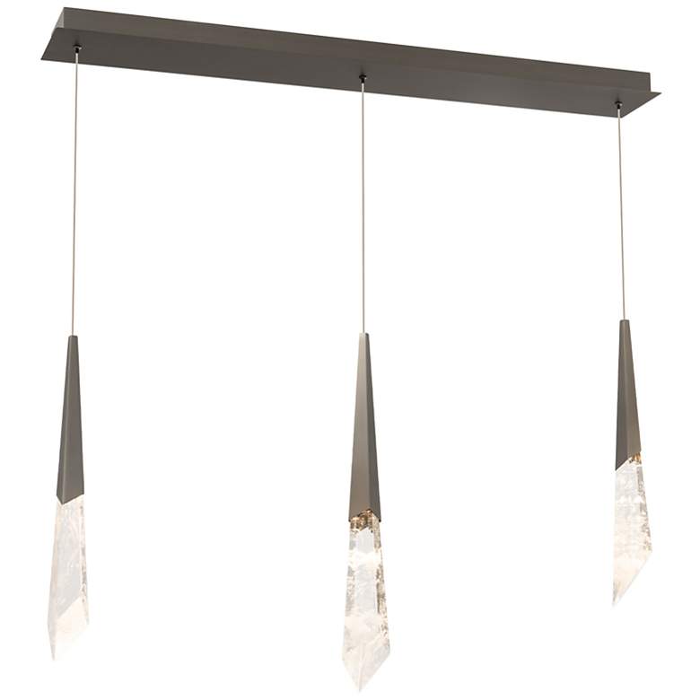 Image 1 Solitude 22"H x 40"W 3-Light Crystal Multi-Light Pendant in Antiq